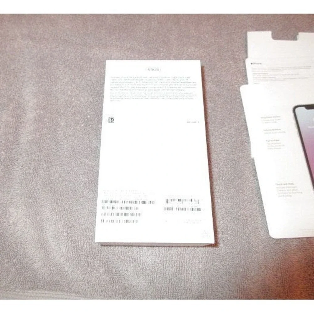 Apple iPhone XR Blue 64 GB Empty Box Replacement Documents & Stickers (No Cube)